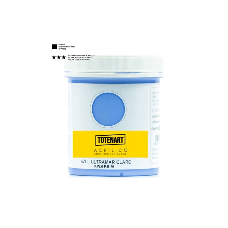 Materiais Belas Artes - Acrílico Azul Ultramar Claro 250 ml. totenart | totenart.com