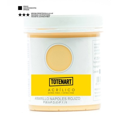 Materiais Belas Artes - Acrílico Amarelo Nápoles Vermelhado 250 ml. totenart | totenart.com