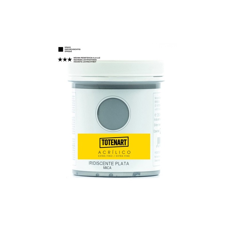 Materiais Belas Artes - Acrílico Irisado Prata 250 ml. totenart | totenart.com