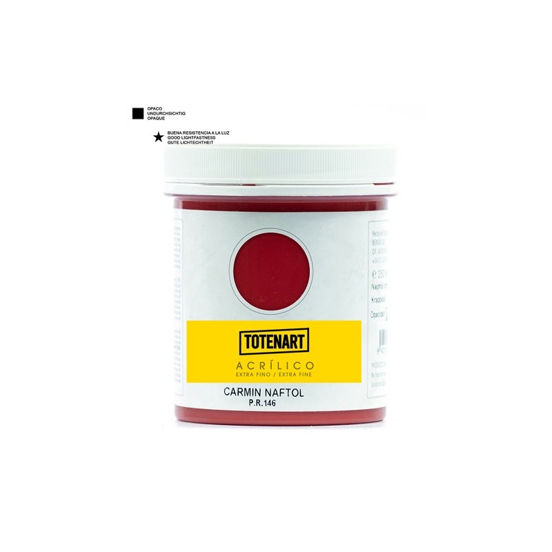 Materiais Belas Artes - Acrílico Carmim Naftol 250 ml. totenart | totenart.com