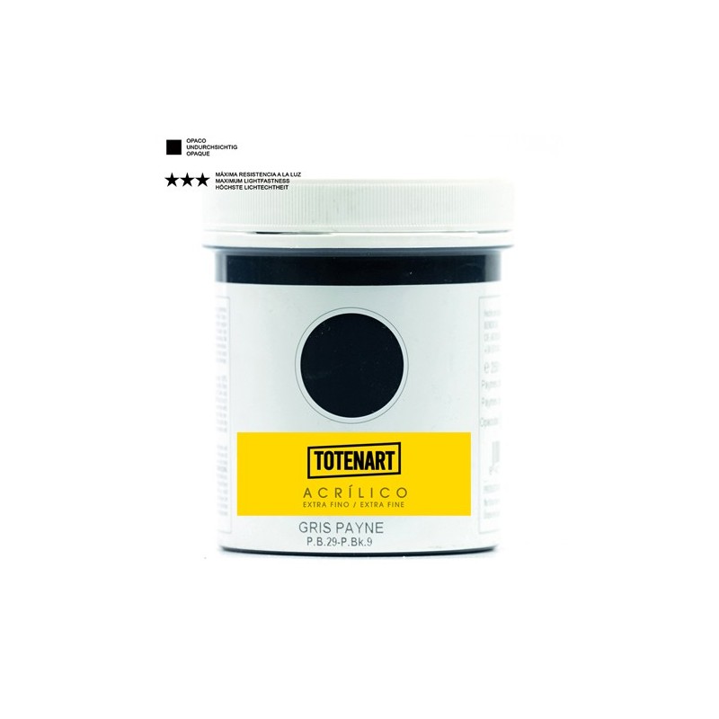 Materiais Belas Artes - Acrílico Cinza Payne 250 ml. totenart | totenart.com