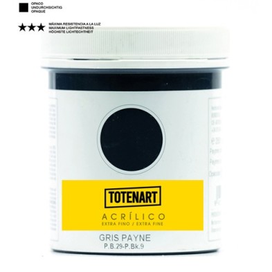 Materiais Belas Artes - Acrílico Cinza Payne 250 ml. totenart | totenart.com