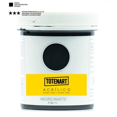 Materiais Belas Artes - Acrílico Preto Marte 250 ml. totenart | totenart.com
