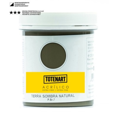 Materiais Belas Artes - Acrílico Terra Sombra Natural 250 ml. totenart | totenart.com