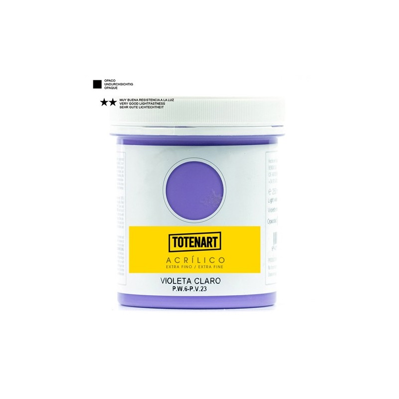 Materiais Belas Artes - Acrílico Violeta Claro 250 ml. totenart | totenart.com