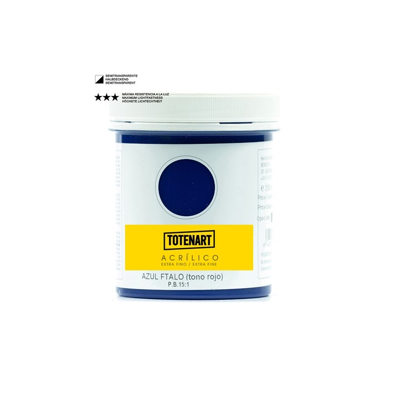 Materiais Belas Artes - Acrílico Azul Ftalo 250 ml. totenart | totenart.com