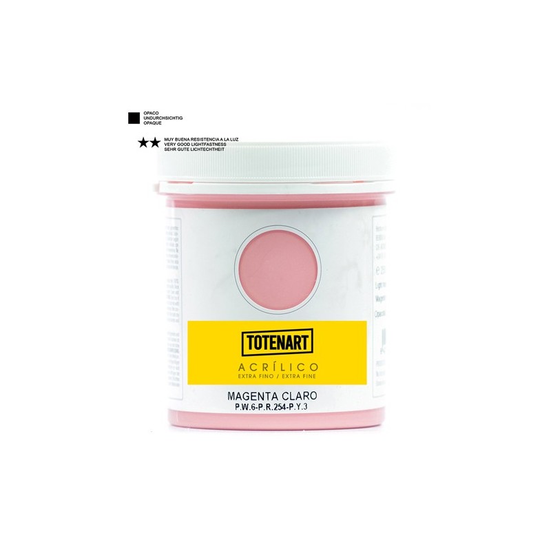 Materiais Belas Artes - Acrílico Magenta Claro 250 ml. totenart | totenart.com