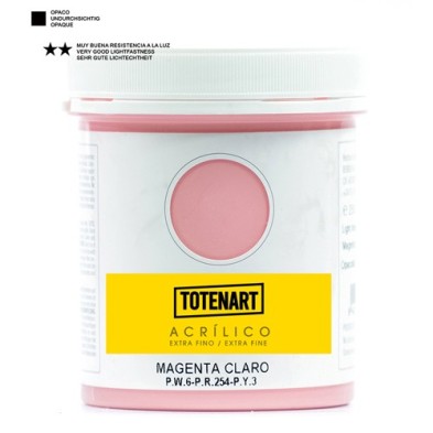 Materiais Belas Artes - Acrílico Magenta Claro 250 ml. totenart | totenart.com
