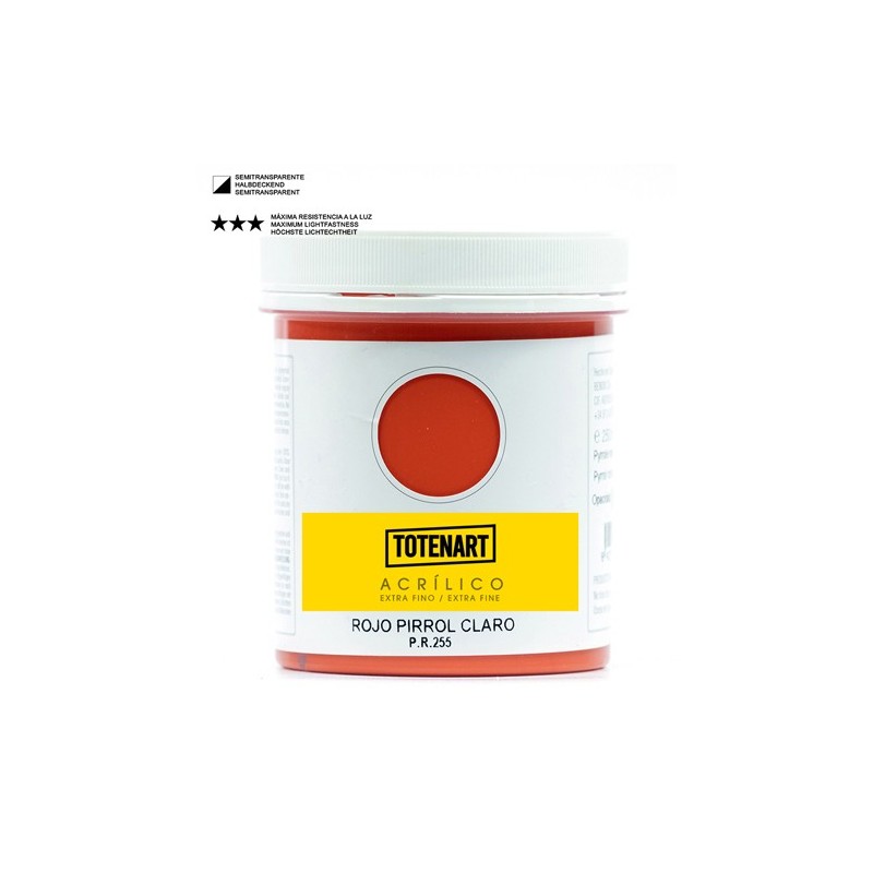 Materiais Belas Artes - Acrílico Vermelho Pirrol Claro 250 ml. totenart | totenart.com