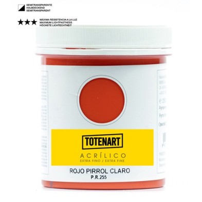 Materiais Belas Artes - Acrílico Vermelho Pirrol Claro 250 ml. totenart | totenart.com