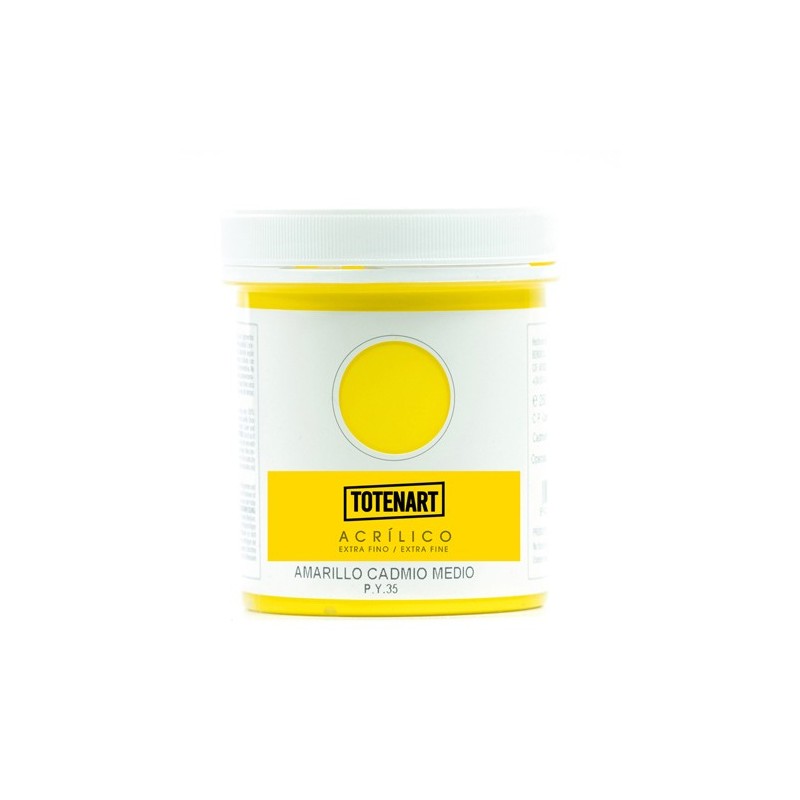 Materiais Belas Artes - Acrílico Amarelo Cadmio Médio 500 ml. totenart | totenart.com