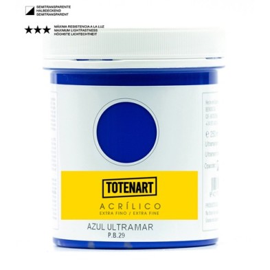 Materiais Belas Artes - Acrílico Azul Ultramar 250 ml. totenart | totenart.com