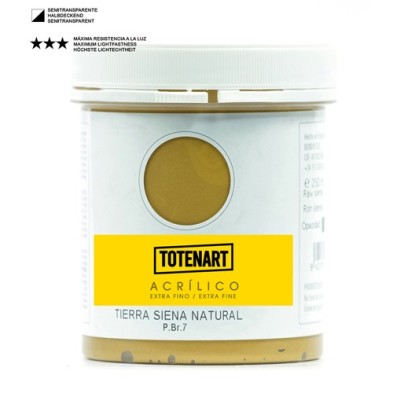 Materiais Belas Artes - Acrílico Terra Sênia Natural 250 ml. totenart | totenart.com