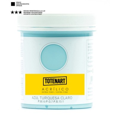 Materiais Belas Artes - Acrílico Azul Turquesa Claro 250 ml. totenart | totenart.com