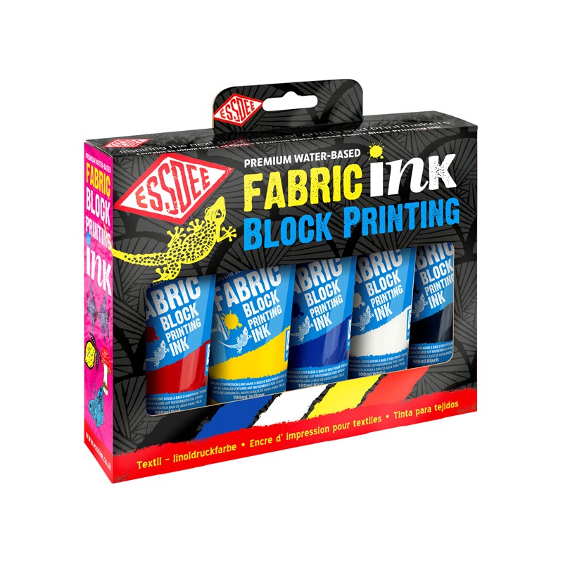 Materiais Belas Artes - Kit Tintas Gravura Tecido Essdee 5 cores 100 ml | totenart.com