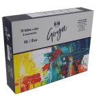 Oleo Titan Extrafino, caixa de madeira, 10 cores 40 ml.