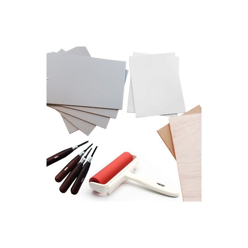 Kit Medio Xilografia-Linoleografia