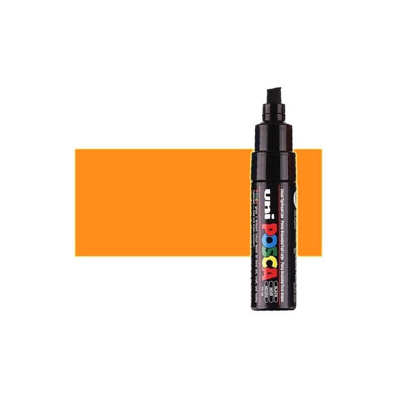 Materiais Belas Artes - Marcador Posca Amarelo vivo (N. 3) PC8K, ponta chanfrado (8 mm.) | totenart.com