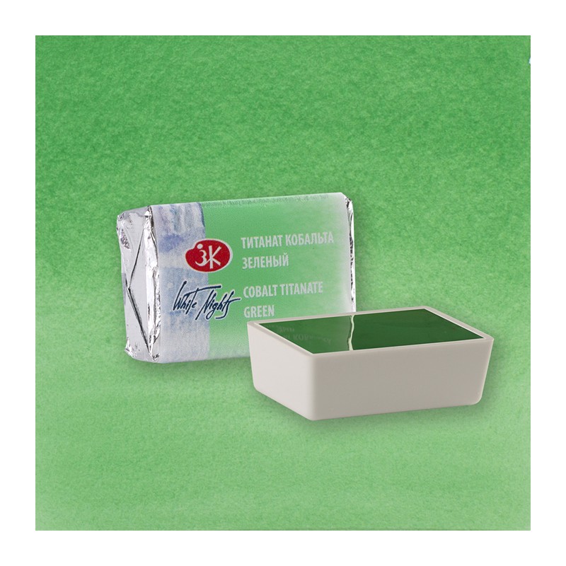 Materiais Belas Artes - Aquarelas White Nights em godet Titanato verde cobalto 765 | totenart.com