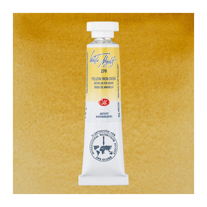 Materiais Belas Artes - Aquarelas White Nights no tubo 10 ml. Óxido de ferro amarelo 270 | totenart.com