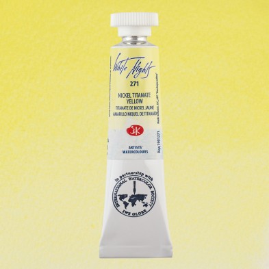 Materiais Belas Artes - Aquarelas White Nights no tubo 10 ml. Titanato de níquel amarelo 271 | totenart.com