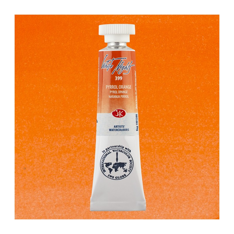Materiais Belas Artes - Aquarelas White Nights no tubo 10 ml. Laranja Pyrrol 399 | totenart.com