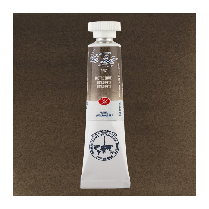 Materiais Belas Artes - Aquarelas White Nights no tubo 10 ml. Bistre (ton) 447 | totenart.com