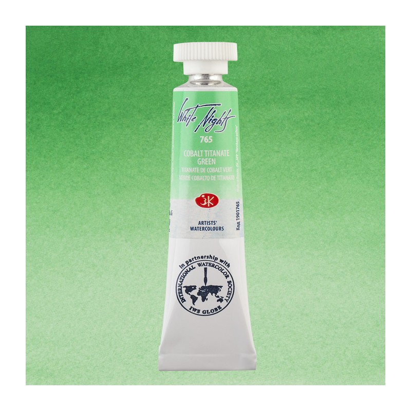 Materiais Belas Artes - Aquarelas White Nights no tubo 10 ml. Titanato verde cobalto 765 | totenart.com