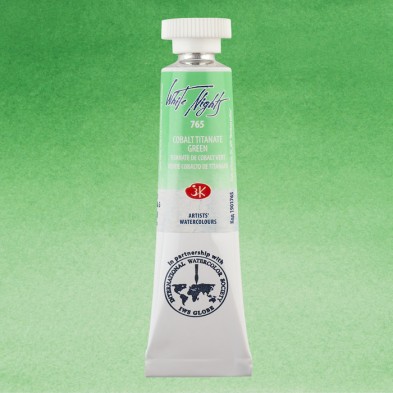 Materiais Belas Artes - Aquarelas White Nights no tubo 10 ml. Titanato verde cobalto 765 | totenart.com