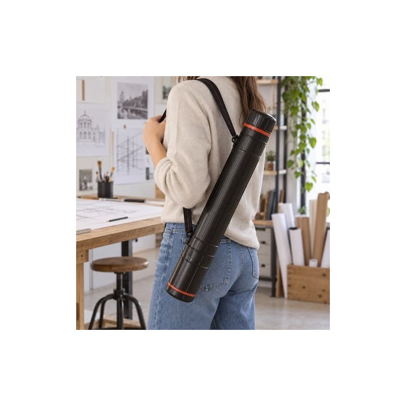 Tubo Porta-Planos Extensível 10x130 cm com Alça | Totenart