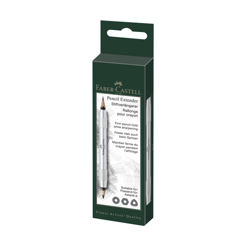 Materiais Belas Artes - Extensor duplo em metal para lápis Faber-Castell | totenart.com