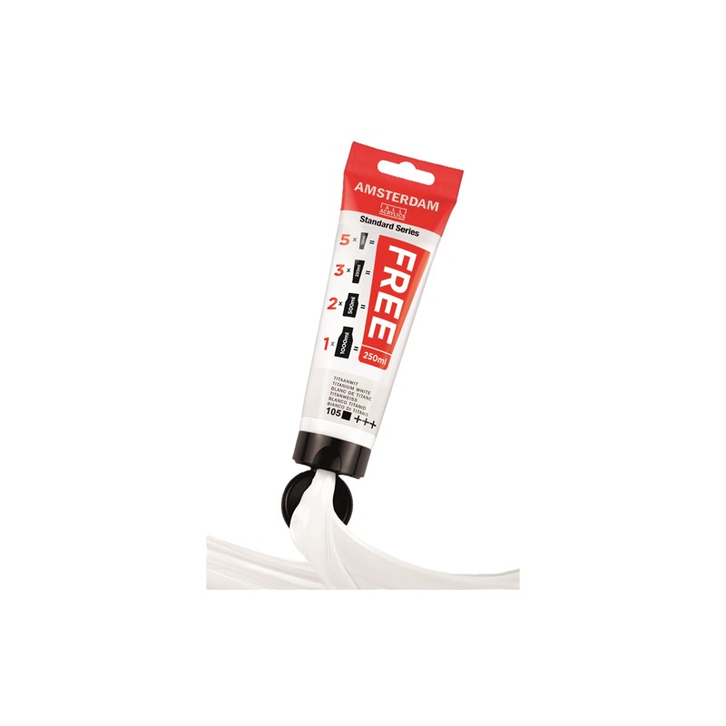 Materiais Belas Artes - +GRATIS: Acrilico Amsterdam Branco Titanio 250 ml. | totenart.com