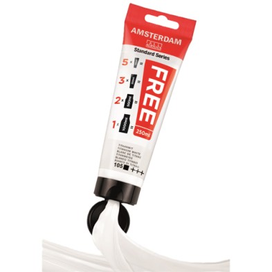 Materiais Belas Artes - +GRATIS: Acrilico Amsterdam Branco Titanio 250 ml. | totenart.com