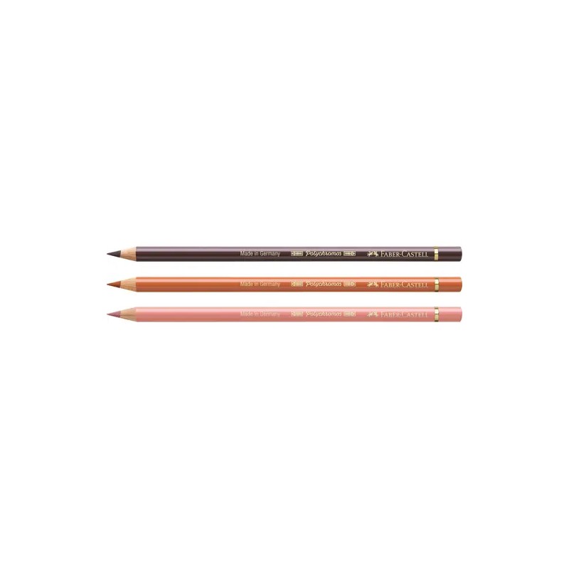 Conjunto criativo 3 lápis Polychromos Faber-Castell Aranha: lápis Polychromos n.º 177, 187 e 189