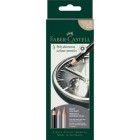 Conjunto criativo 3 lápis Polychromos Faber-Castell Relógio: caixa do conjunto, com desenho de um relógio
