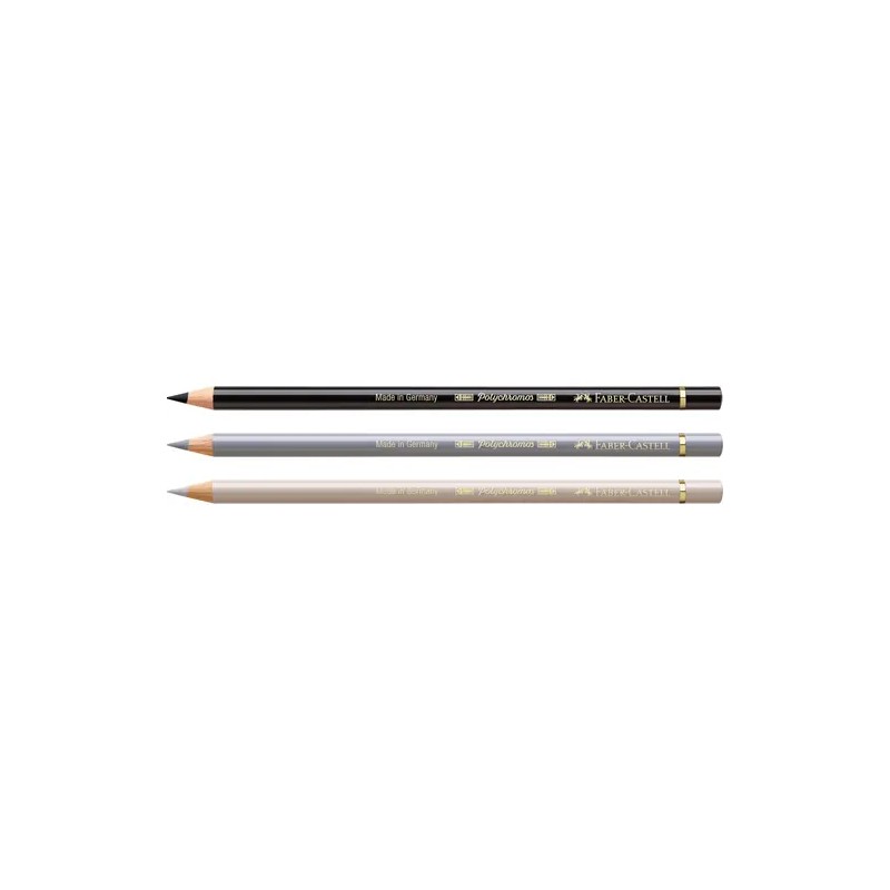 Conjunto criativo 3 lápis Polychromos Faber-Castell Relógio: lápis Polychromos n.º 199, 232 e 271