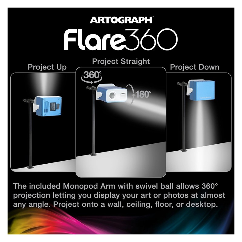 Materiais Belas Artes - Projetor HD Digital Flare360 Artograph | totenart.com