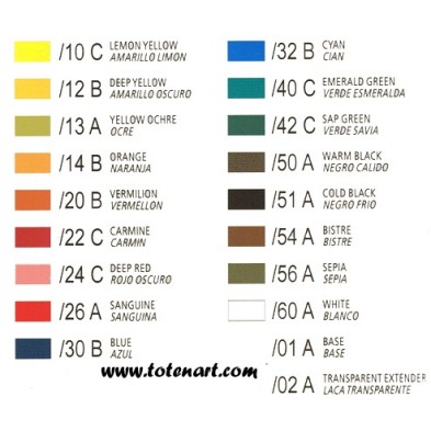 Tinta calcog. Artools Negro cÃ¡lido 60 ml.