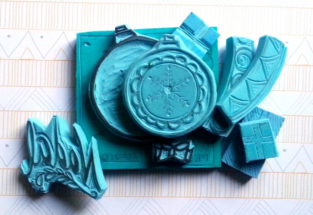 Como goivar carimbos para decorar o Natal