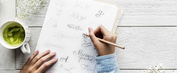 Os 4 produtos básicos para caligrafia
