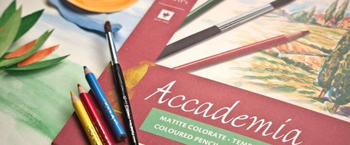 Usos do papel Fabriano Accademia 350gr