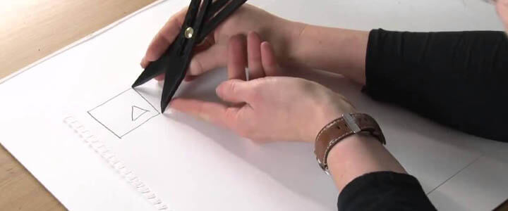 Como escalar imagens com um compasso de redução