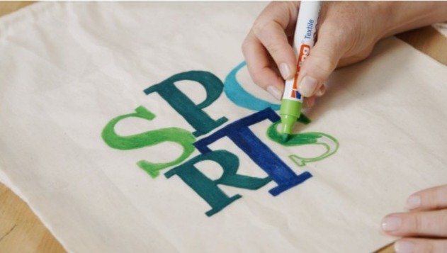 Marcadores para tecido: como pintar sacos 3 totenart post pintar bolsos con rotulador edding tuto 3 2