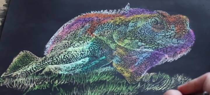 Esgrafito com ceras: desenhos mágicos