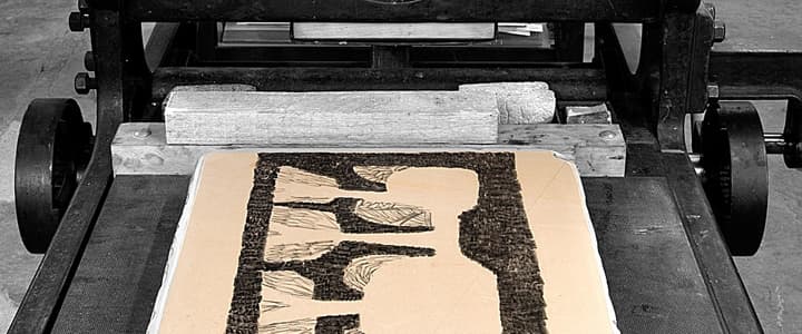 Litografia sobre alumínio microgranulado