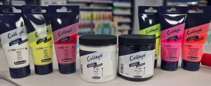 Tintas linoleogravura Schmincke: gama College