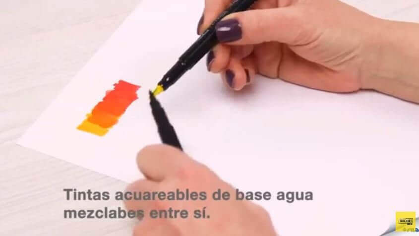 totenart tinta al agua dos colores