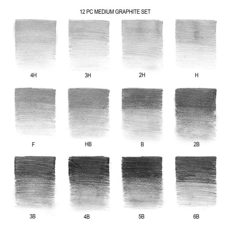 Lápis Studio Collection da Winsor and Newton 5 totenart grafito 12 color 768x768 1
