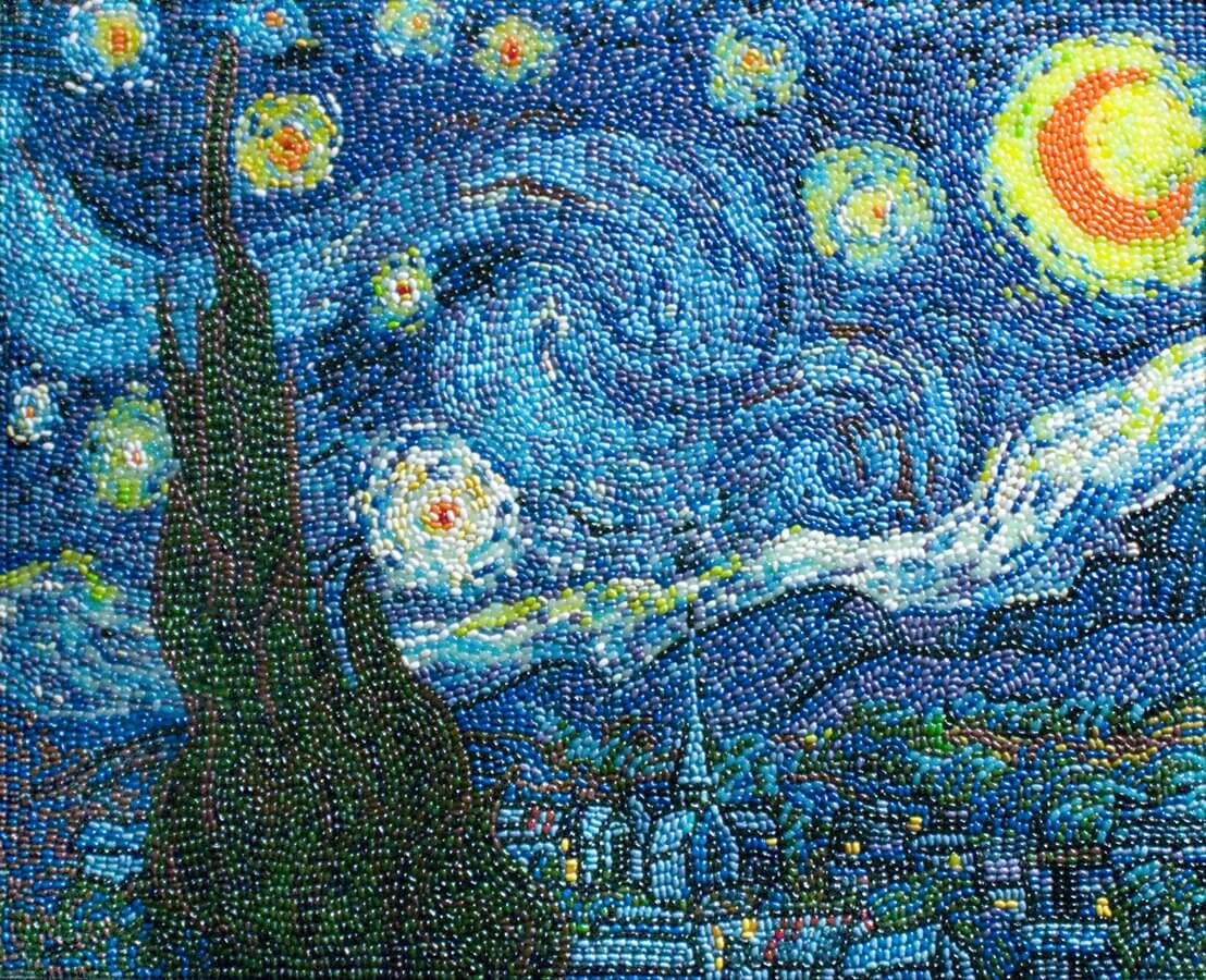 arte comida van gogh noche estrellada totenart