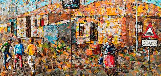 Mbongeni Buthelezi, pinturas de plástico